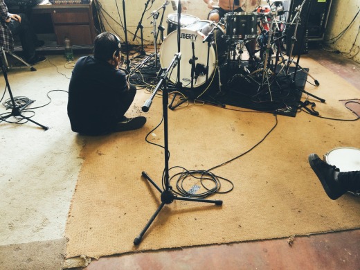 ASIWYFA recording 'Heirs'. Photo c/o Rory Friers' Tumblr 